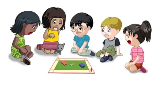 Children Playing - Cartoon