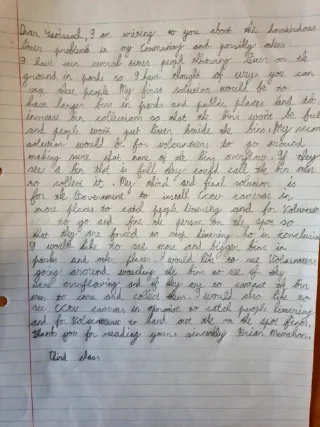 Letter to An Taoiseach