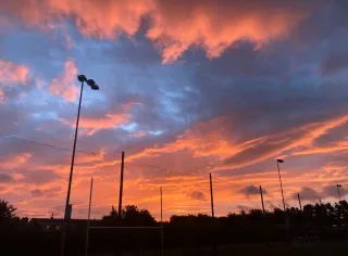 Pink skies