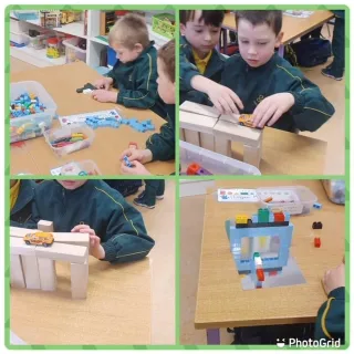 The boys in Ms Brennan's senior infants enjoyed building bridges.